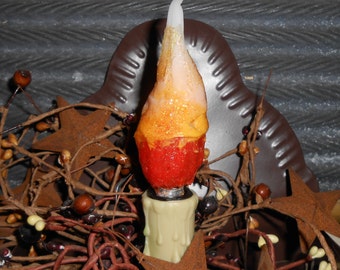 Candy Corn Fall Silicone Handcrafted 7 Watt led Light Bulb