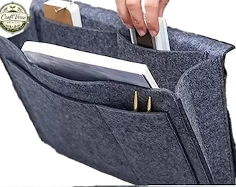Organizer da comodino in feltro – Sospeso per riporre telecomando, telefono, libri e accessori