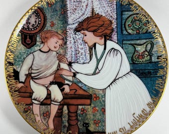 P Buckley Moss The Visiting Nurse Plate 1993 Anna-Perenna Ltd Edition 134/7500