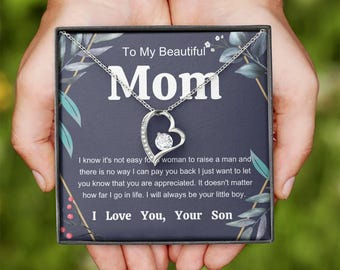 Necklace from Son, Mother's Day Gift, Emotional Keepsake Jewelry