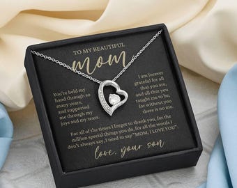 Necklace for Mom from Son, Mother's Day Gift