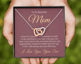 Necklace for Mom from Son, Sentimental Jewelry Gift