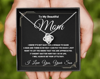 Necklace for Mom from Son, Mother's Day Gift, Gifts for Mon
