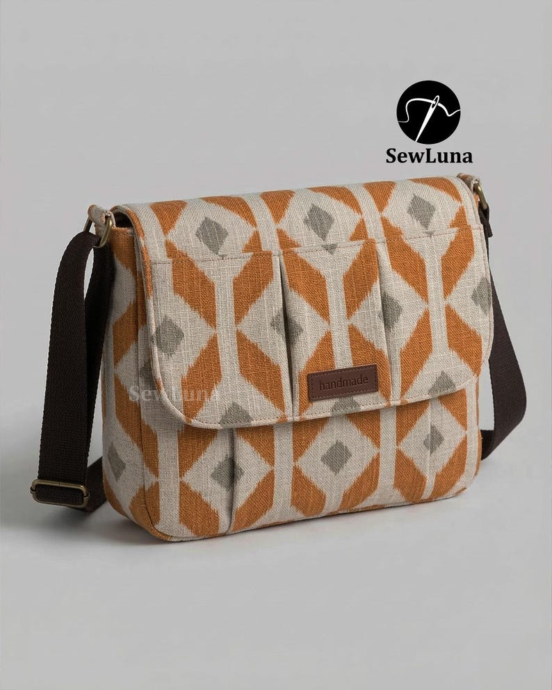 Caspian Messenger Bag PDF Sewing Pattern | PDF Crossbody Bag Pattern ...