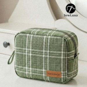 Cleo Box Pouch Sewing Pattern | DIY Cosmetic Bag, Toiletry Case (PDF Download)  | DIY Toiletry Case | Beginner Friendly Makeup Organizer