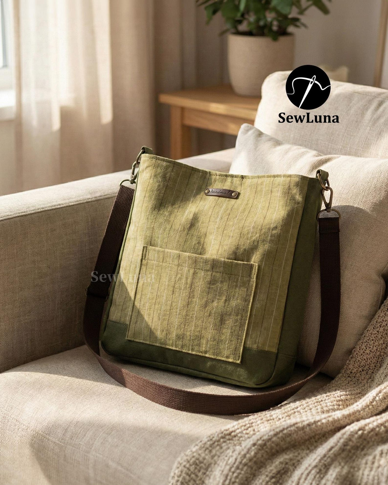 Crossbody Bag PDF Sewing Pattern | Oliver Beginner Messenger Bag PDF ...