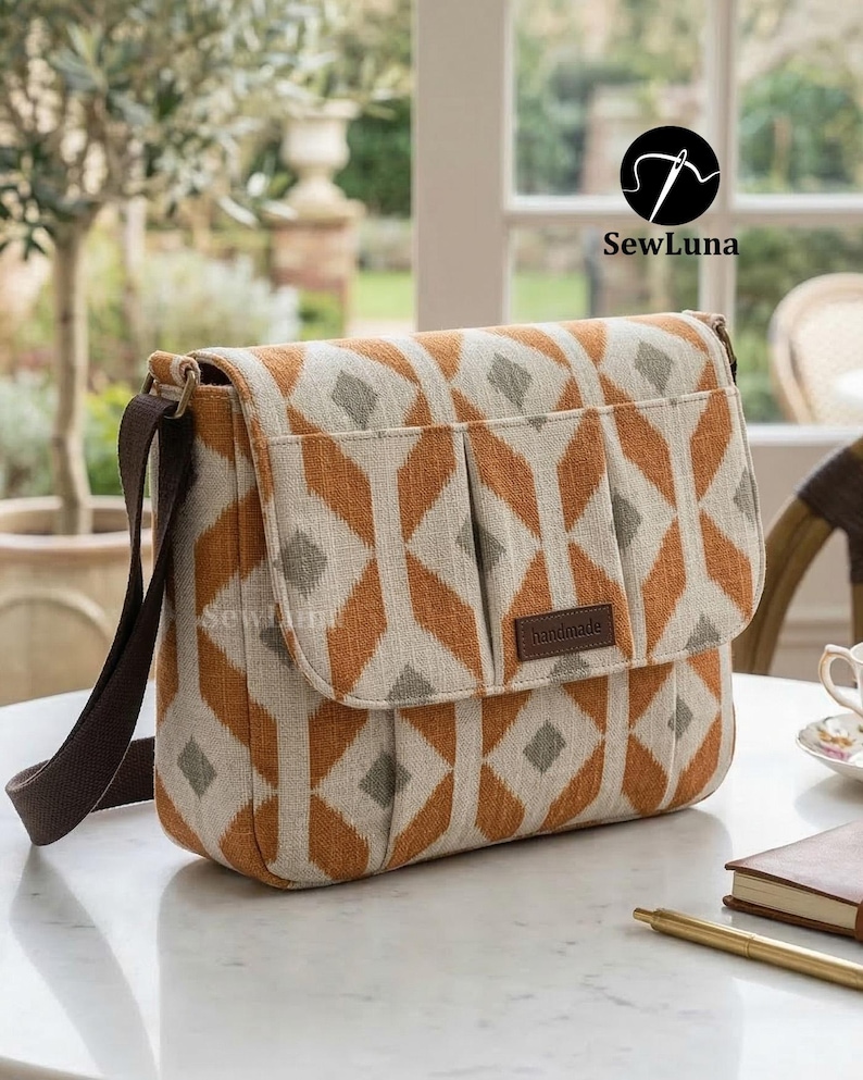 Caspian Messenger Bag PDF Sewing Pattern | PDF Crossbody Bag Pattern ...