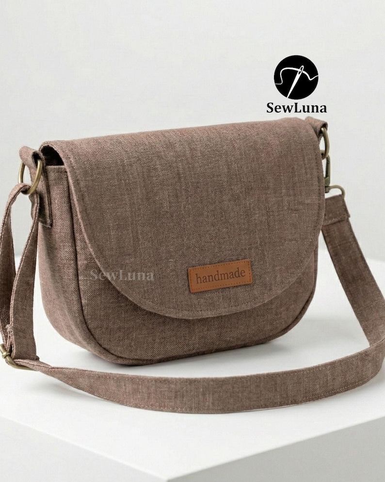 Flora Crossbody Bag PDF Sewing Pattern 2 Sizes | DIY Saddle Purse PDF ...