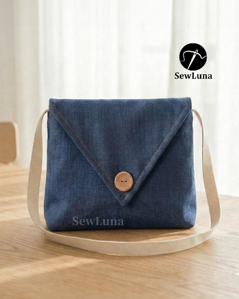 Envelope Bag Sewing Pattern | Nora Beginner DIY Crossbody Purse | DIY ...