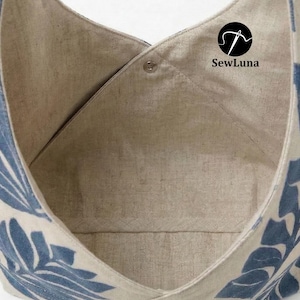 Patrón de costura en PDF para bolso hobo Lora Wrapped (2 tamaños) / Tutorial para bolso tote holgado / Bolso estilo kimono para principiantes (hazlo tú mismo) / Bolso tote minimalista envuelto imagen 10
