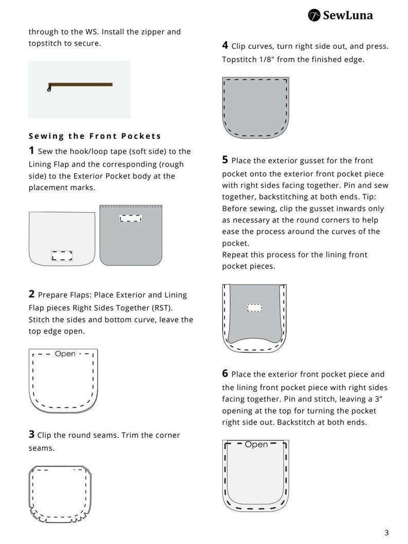 Crossbody Bag PDF Sewing Pattern | Beginner DIY Purse Tutorial | Nova ...