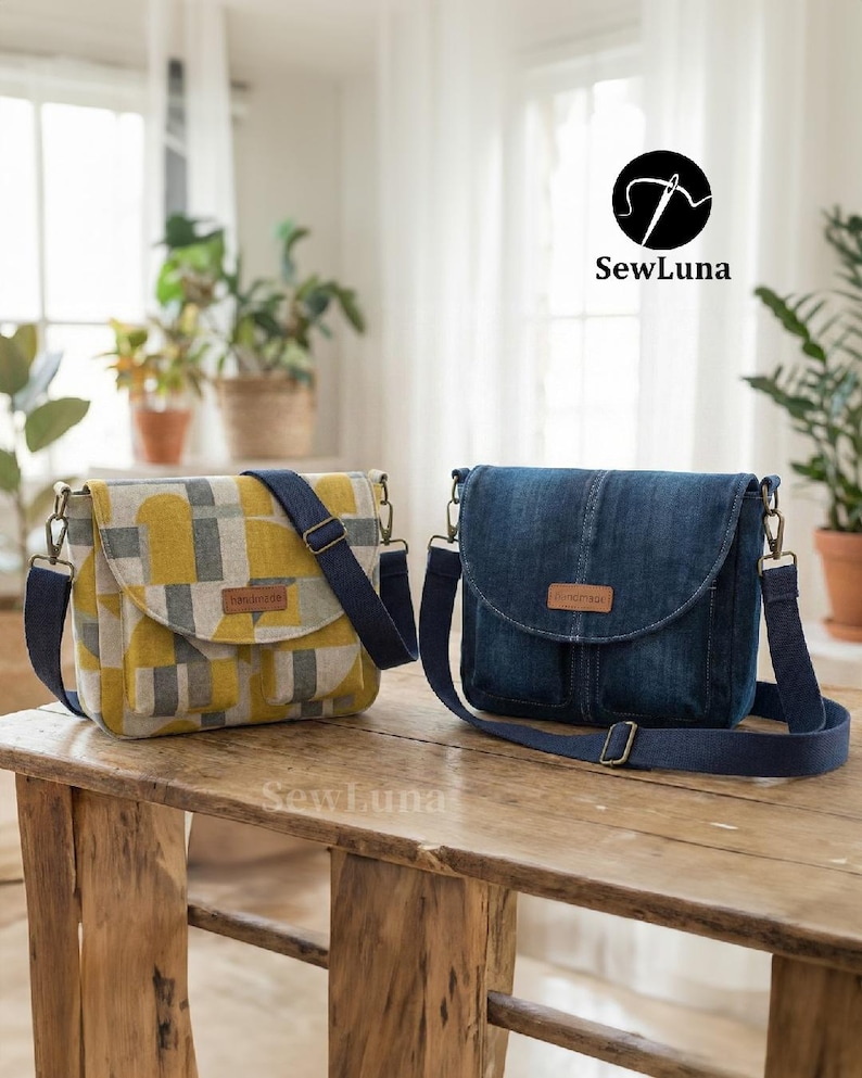 Umbra Flap Messenger Bag PDF Sewing Pattern | Crossbody Bag Blueprint ...