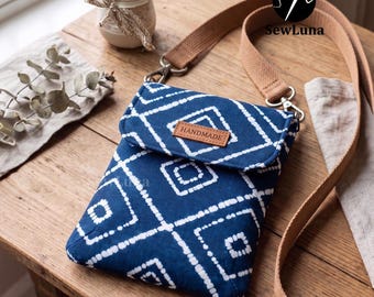 Noor Umhängetasche Sling Pouch PDF Schnittmuster | Anfänger Crossbody Handytasche Tutorial | DIY Minimalist Passport Geldbörse | Kleine Sling Bag Make