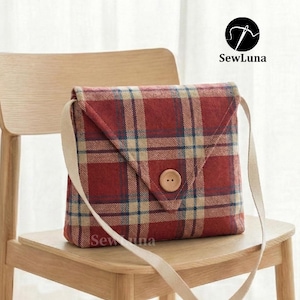 Nora Envelope Bag Sewing Pattern | Beginner DIY Crossbody Purse | DIY Shoulder Bag Tutorial | Minimalist Messenger Bag | Easy Sewing Project