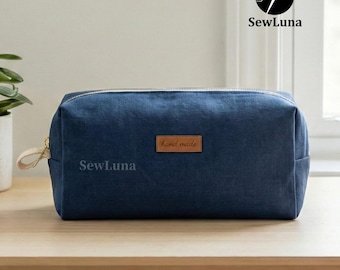 Finn Nähanleitung Boxy Pouch Schnittmuster | Nützliche Zipper Bag Tutorial | Kulturbeutel auf Reisen | Anfängerfreundlicher digitaler PDF-Download