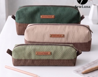 3 Größen Boxy Beutel Schnittmuster | Flynn Zipper Federmäppchen PDF | Schminktasche Tutorial | Mehrzweckbeutel | DIY Anfänger-Kulturbeutel Download