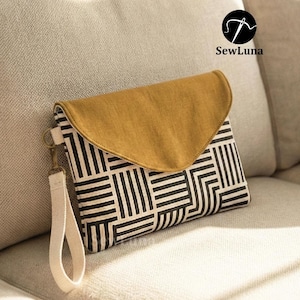 Maya Wristlet Clutch PDF Sewing Pattern | Beginner Wristlet DIY | Digital Handbag Download