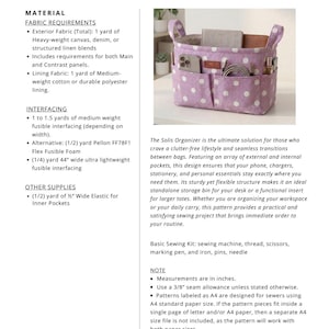 PDF-sömnadsmönster för organiserare | Solis bag-in-bag | DIY-förvaringslåda | Syprojekt för nybörjare | Kosmetiklåda bild 8
