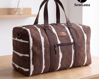 Duffle Bag Sewing Pattern | Nevaeh Weekend Travel Luggage PDF | Large Gym Bag Tutorial | DIY Overnight Carry-On
