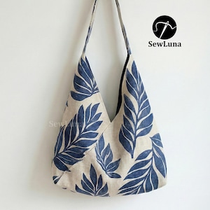 Patrón de costura en PDF para bolso hobo envolvente Lora / Tutorial para bolso tote holgado / Bolso estilo kimono para principiantes DIY / Bolso tote envolvente minimalista