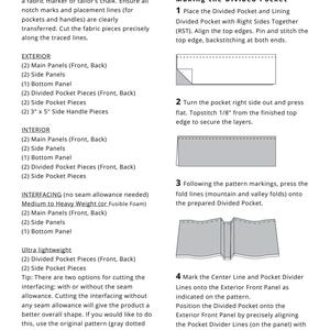 PDF-sömnadsmönster för organiserare | Solis bag-in-bag | DIY-förvaringslåda | Syprojekt för nybörjare | Kosmetiklåda bild 7