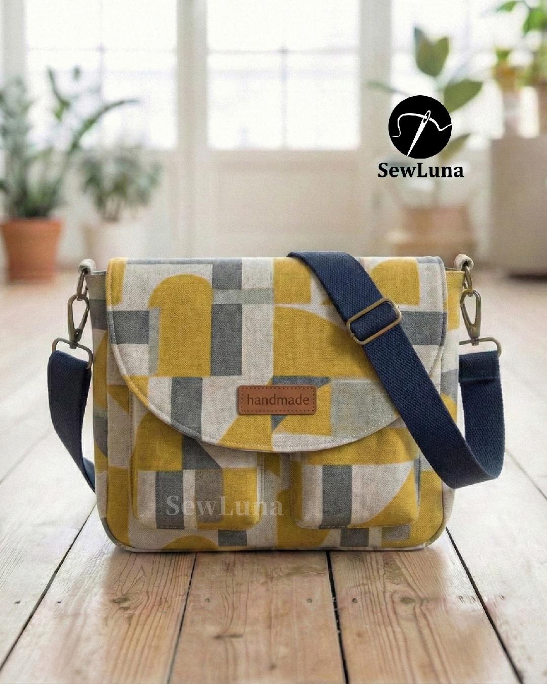 Sac à porté-croisé messager Kitt en toile Signature à