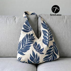 Patrón de costura en PDF para bolso hobo Lora Wrapped (2 tamaños) / Tutorial para bolso tote holgado / Bolso estilo kimono para principiantes (hazlo tú mismo) / Bolso tote minimalista envuelto imagen 2