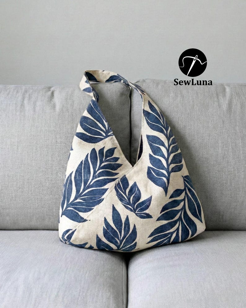 Patrón de costura en PDF para bolso hobo Lora Wrapped (2 tamaños) / Tutorial para bolso tote holgado / Bolso estilo kimono para principiantes (hazlo tú mismo) / Bolso tote minimalista envuelto imagen 2