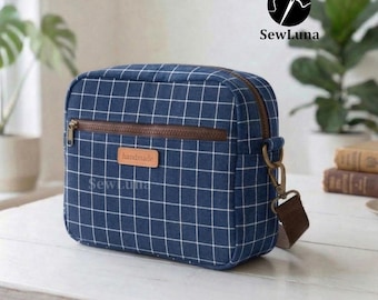 Umber Crossbody Satchel Bag PDF Schnittmuster | Anfänger DIY Reißverschluss Geldbörse Muster | Kleine Alltagstasche für Anfänger | Umbra Schulranzen