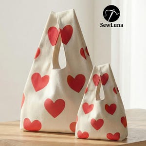 Aura Tote Bag Sewing Pattern | Reusable Shopper, 2 Sizes (PDF Pattern)