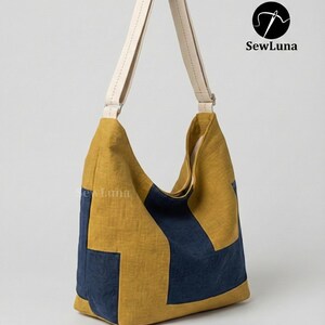 Hobo Bag Sewing Pattern | Aris 2 Sizes Slouchy Tote Tutorial | DIY ...