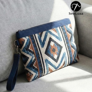 Fable Wristlet Clutches PDF Sewing Pattern | 3 Sizes, Beginner DIY Minimalist Zipper Pouch Template | DIY Makeup Bag