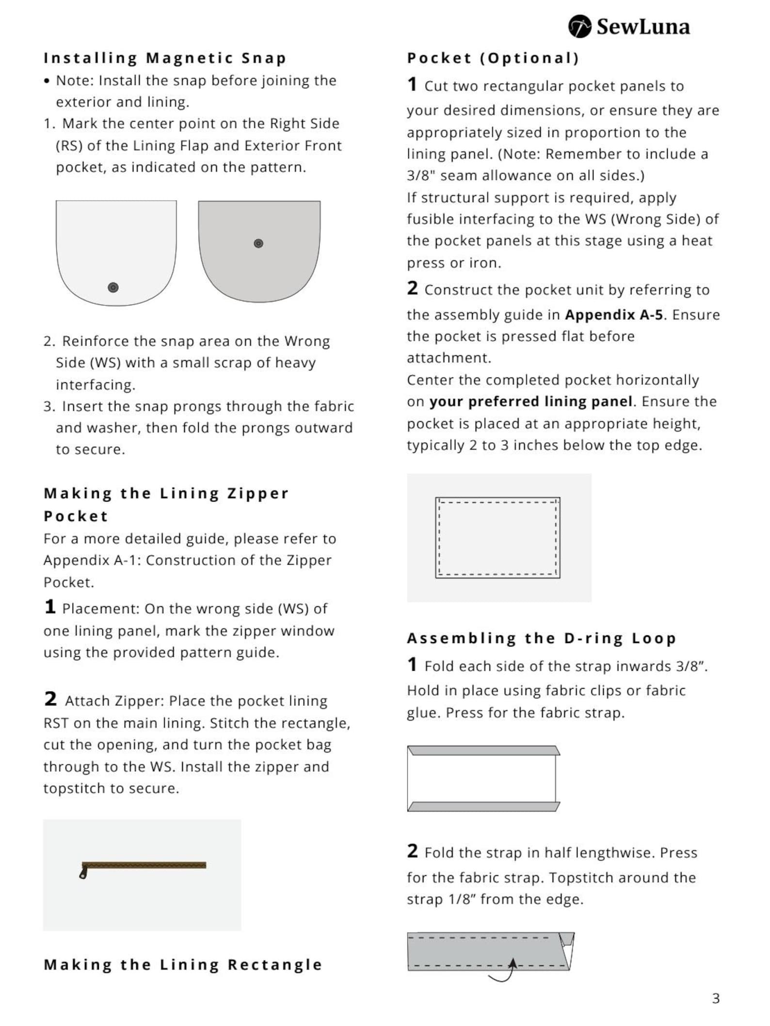 Flora Crossbody Bag PDF Sewing Pattern 2 Sizes | DIY Saddle Purse PDF ...