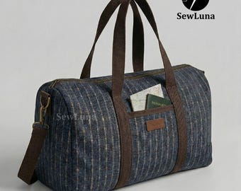 Atlas Voyage Reisetasche PDF Schnittmuster | Weekender Reisetasche | Turnbeutel-Tutorial | Fortgeschrittenes DIY Handgepäck-Gepäck-Herstellungs-Muster