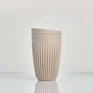 12oz Reusable Travel Mug, Natural Beige – Sustainable Coffee Cup | Huskee