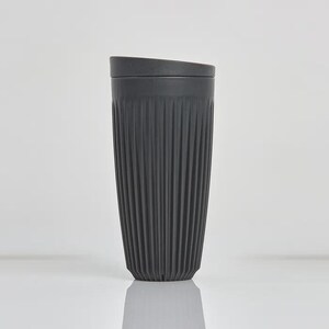 16oz Reusable Travel Mug, Charcoal – Sustainable Coffee Cup | Huskee