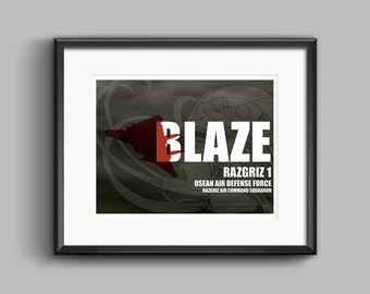 Blaze - Ace Combat 5 Art Print - ace combat, video game, fighter jet, military, aircraft, poster, wall art
