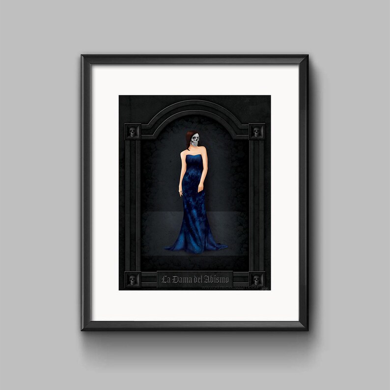 Las Damas Fatales  Lady of the Abyss Art Print  painting image 1