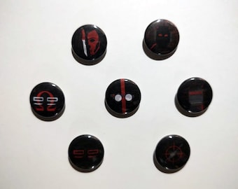 The Bad Batch Buttons - 1" buttons, pins, star wars, bad batch, clone wars, hunter, echo, omega, tech, crosshair, wrecker