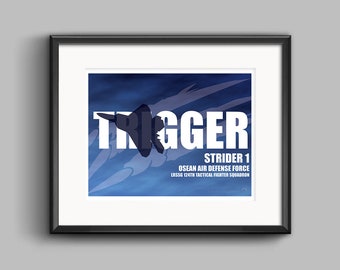 Trigger - Ace Combat 7 Art Print - video game, fighter jet, military, aircraft, poster, wall art