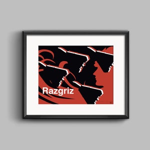 Razgriz - Ace Combat 5 Art Print and Sticker - ace combat, video game, fighter jet, military, aircraft, minimal, f-14, poster, wall art