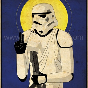 Star Wars Imperial Saints Stormtrooper Art Print stormtrooper, empire, poster, military, religious, poster, wall art image 2