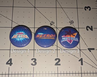 Stay Retro! Buttons - 1" buttons, pins, synthwave, retro, 80s, neon, video games