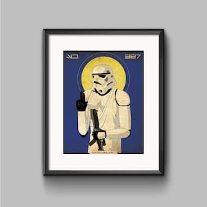 Star Wars Imperial Saints Stormtrooper Art Print stormtrooper, empire, poster, military, religious, poster, wall art image 1