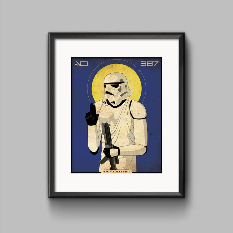 Star Wars Imperial Saints Stormtrooper Art Print stormtrooper, empire, poster, military, religious, poster, wall art image 1