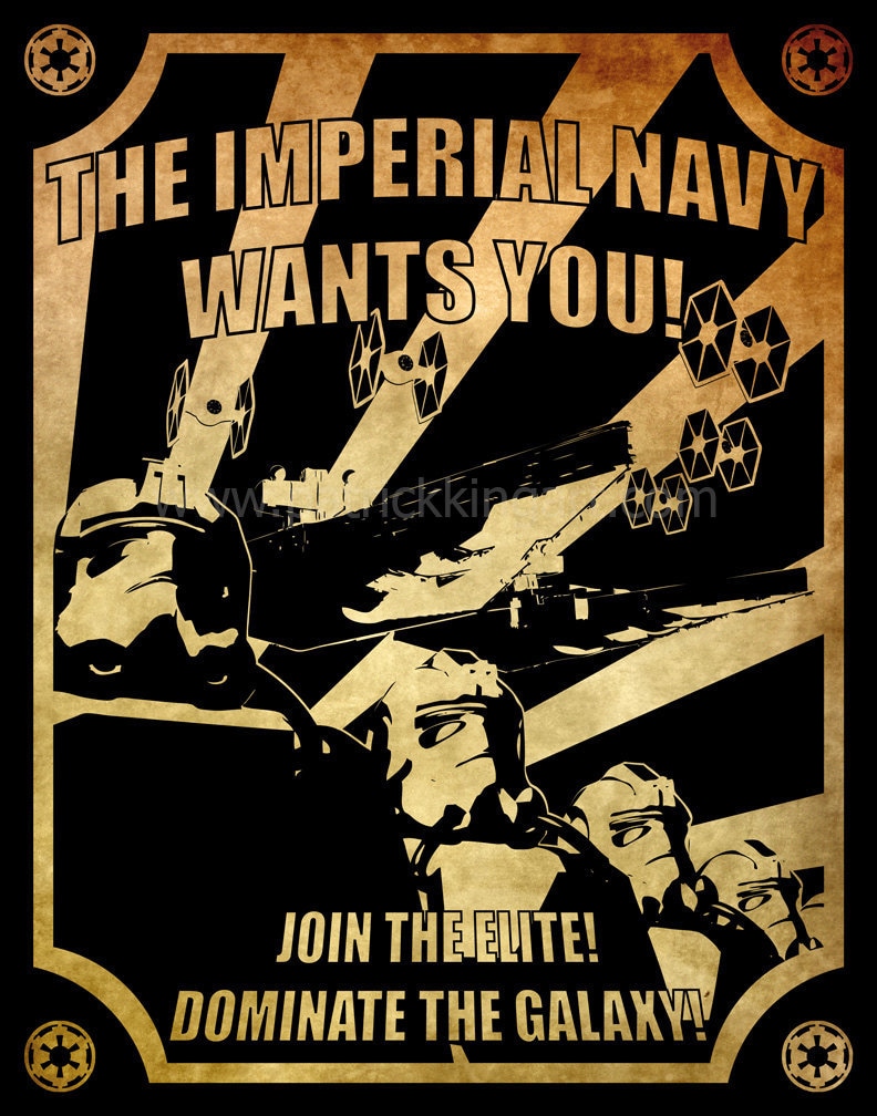 Star Wars - Imperial Navy Recruitment Poster Art Print