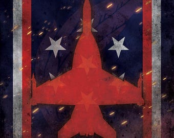 The Hope of a Nation - Ace Combat 8 Sticker - top gun, fighter plane, video game, fighter jet, f/a-18, hornet, air force, military, decal