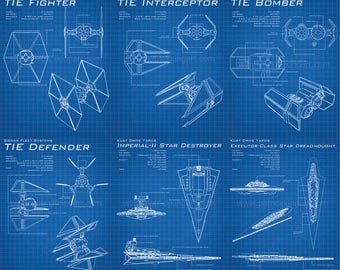 スターウォーズ 銀河帝国の設計図 アートプリントセット - TIE