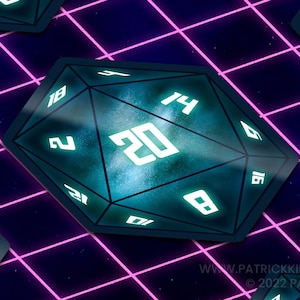 D20 Galaxy Vinyl Sticker - d&d, dungeons and dragons, dice, gaming, rpg, space, stars, astronomy, sticker, decal
