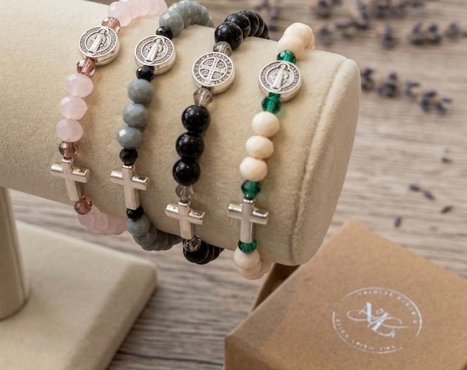 St Benedict protection bracelet with  cross